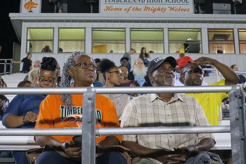 People watching Berkeley County football game