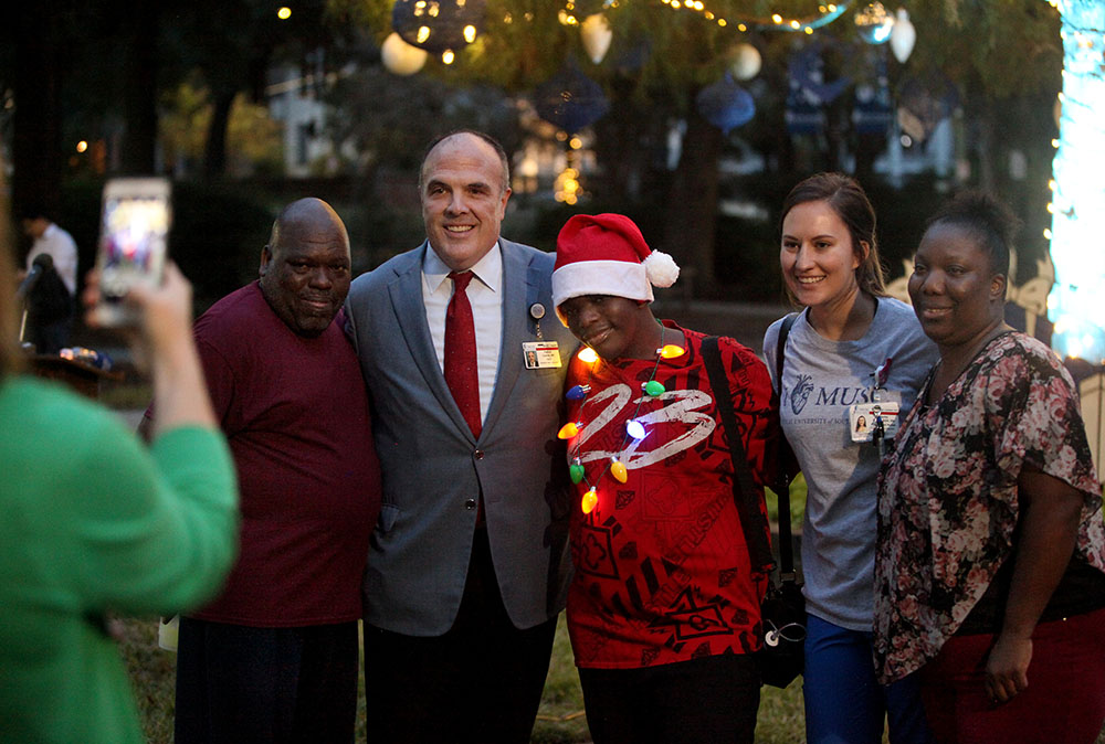 Tony Smalls, center, with his father Antonio Smalls, Dr. Pat Cawley, MUSC Health nurse Hayley Small and Tony's mother, Danielle Smalls. The Smalls family lives in Goose Creek.